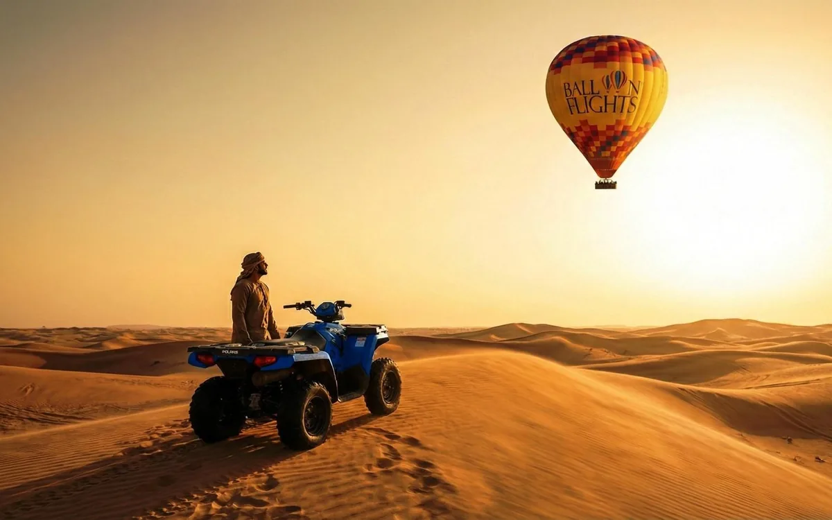 Dunes in the Dubai desert at sunrise