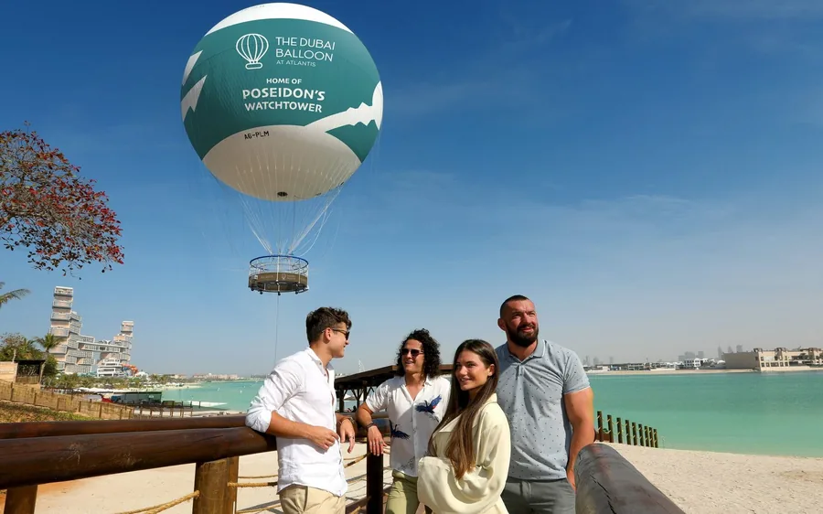 The tethered Dubai Balloon at Atlantis on Palm Jumeirah